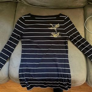 Black and white long sleeve shirt. A New Day.